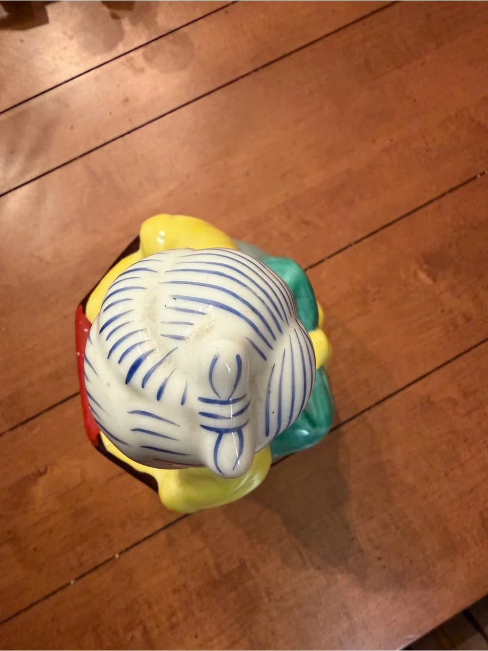 Ceramic Kitchen Accent Figurine - Yellow, Blue, Red
